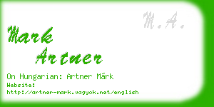 mark artner business card